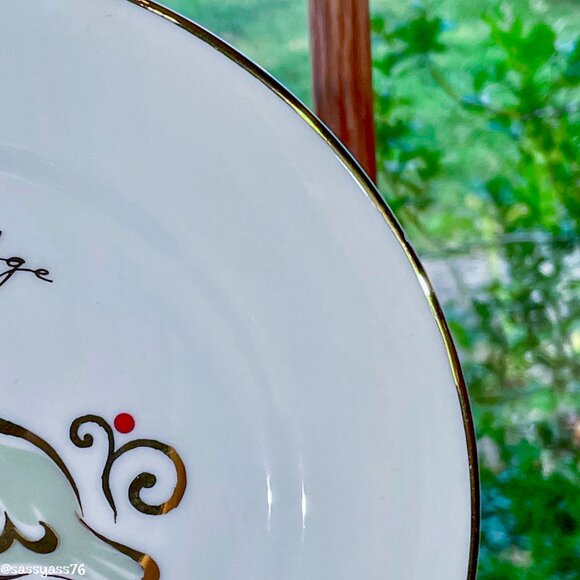 🆕VTG▪️PIER 1▪️Set of 6 Porcelain 7.75 Inch "A Partridge In A Pear Tree" Plates - Picture 3 of 6